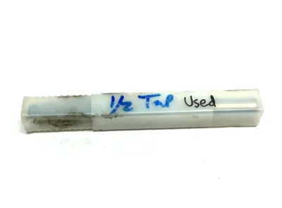 USED ACCUPRO BALL END MILL 1/2" DIA, 3" LOC, 4 FLUTE, SOLID CARBIDE 6" OAL