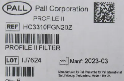 NEW LOT OF 7EA PALL HC3310FGN20Z PROFILE II FILTER