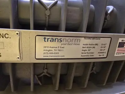 Used TRANSNORM BELTED CURVE CONVEYOR Belt Conveyors Wisconsin US | Packer City Sales #1297959