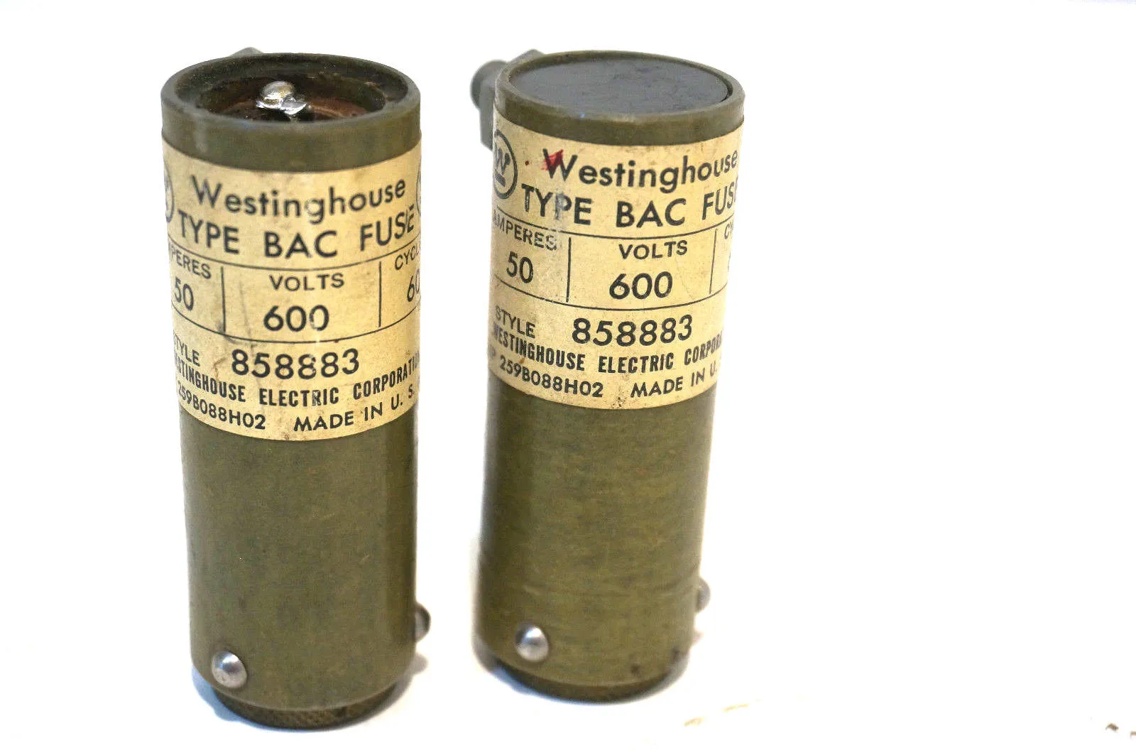 2 WESTINGHOUSE 858883 FUSE TYPE BAC