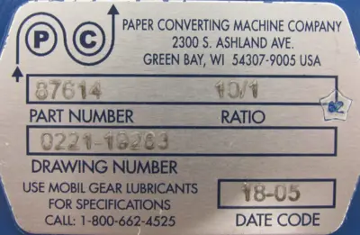 NEW PCM 0221-19263 GEAR REDUCER 10:1 87614 022119263