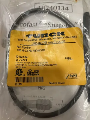 Turck PKG 4Z-0.4-PSG 4/S760/S771 Cordset 0.40m M8 4-pin 125V -NIB lot of 2