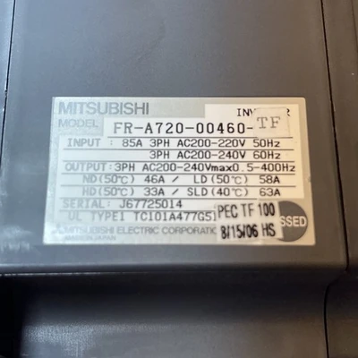 NEW Mitsubishi FR-A720-00460-NA