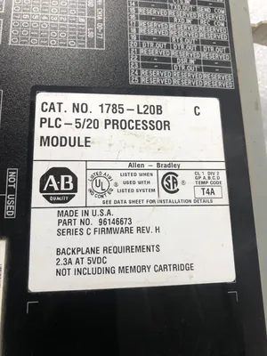 Allen Bradley 1785-L20B PLC-5/20 Processor Module CPU