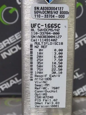 Unit / Celerity UFC-1665C Digital Metal Seal 8L 50%DCMS/H2 Multiflo SC18 NB Used