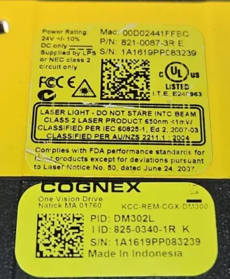 Cognex DM302L Dataman Bar Code Scanner (BIN413)