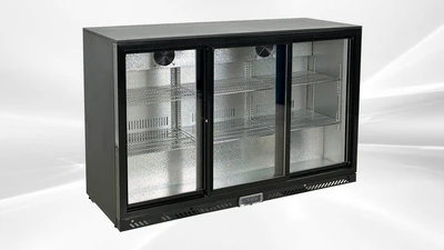 171-0262 3 Sliding Door Self Contained Back Bar Cooler