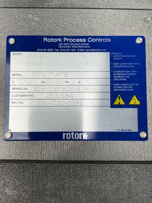 ROTORK PROCESS CONTROLS SM-1730-D-1-24/1200-90 R004 S001 V002 X031 Rotary Actuators | ESS Industrial Equipment Sales (11)