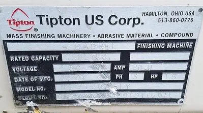 USED 1999 TIPTON 4X - BARREL HIGH ENERGY FINISHER