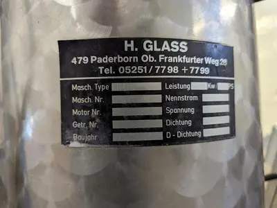 H. Glass Vacuum Meat Tumbler