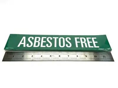 New | in-Stock Electromark Asbestos Free Sticker Lab Labels Michigan US | Maverick Industrial Sales #1392801