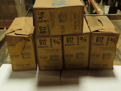 Regal 612  3/4" EMT Conduit Compression Coupling Concrete Rain Tight Lot of 125