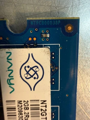 Nanya NT2GT64U8HD0BY-AD 2 GB 2Rx8 PC2-6400U-666-13-E1.800 (5.3.5)