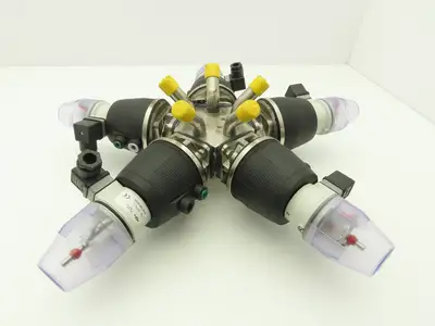 Swagelok Georg Fischer 5-Way Stainless Steel Diaphragm Valve & Actuators Assy