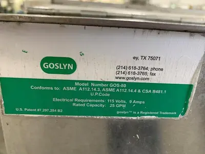 USED GOSLYN ENVIRONMENTAL SYSTEMS GOS320