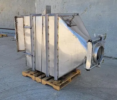 Hopper, 50 CF, S/st, 51" x 30" x 72", Cone Bottom, A #S744198