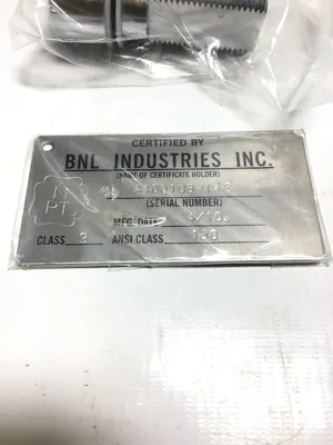 BNL Industries Inc A100108-1-2 Ball Valve Class 3 Ansi Class 150 Stainless Steel