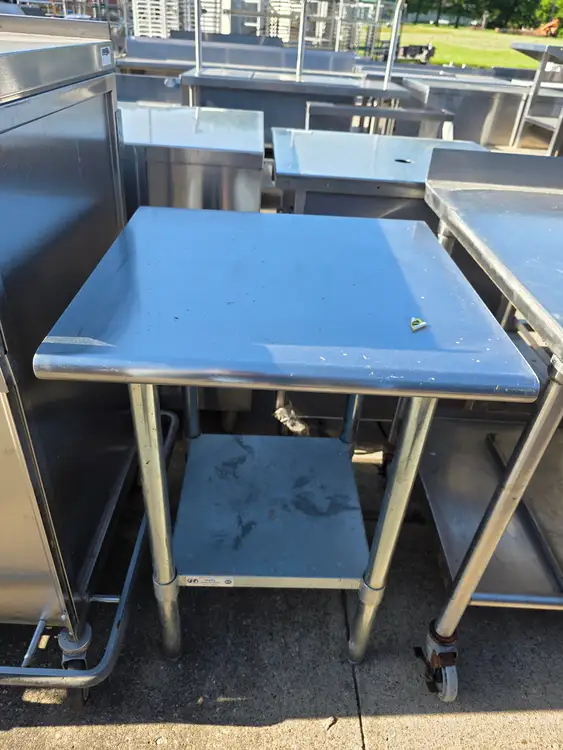 Used Falcon Restaurant Supply, Inc. Used 24"X 24" Stainless Steel Table - TH2 - SS379 Food Prep Tables Illinois US | Falcon Restaurant Supply #1373750