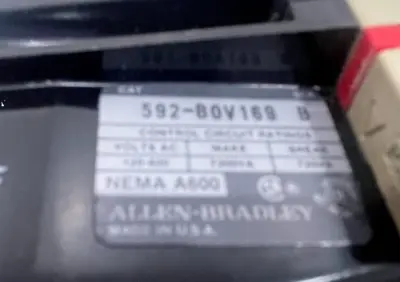 ALLEN BRADLEY 592-BOV169 OVERLOAD RELAY SER.B 592BOV169 NEW, SURPLUS