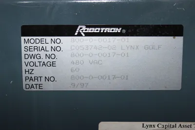 USED ROBOTRON 800-0-0017-01