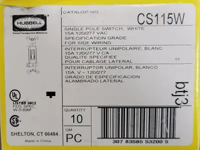 NEW HUBBELL CS115W