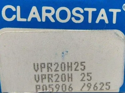 NEW LOT OF 2 CLAROSTAT VPR-20H-25 RESISTOR VPR20H25