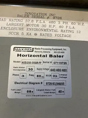 USED 2011 MAX-PAK HOE 4260-308AR-PP