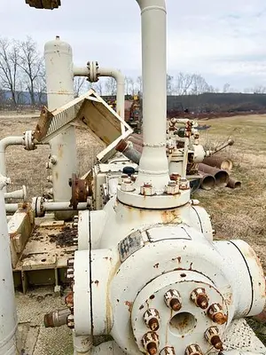 Used KNIGHT KOA-2 4-3/4" SINGLE STAGE HORIZONTAL AIR BOOSTER COMPRESSOR High Pressure Air Compressors Pennsylvania US | East West Machinery & Drilling #1417200