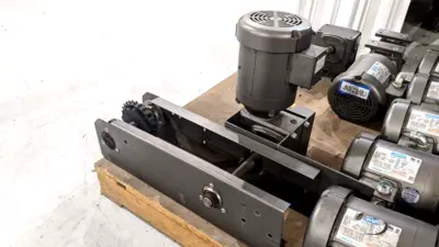 110047.00,HF72150KB5HP16 | Leeson 110047.00 Electric Motor w/ Boston Gear HF721-50K-B5-HP-16 Speed Reducer - Used