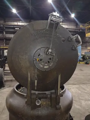 30" BARRETT MODEL #1100E MOTORIZED CHIP SPINNER / WRINGER w/ (2) CHIP PANS: STOCK #23373