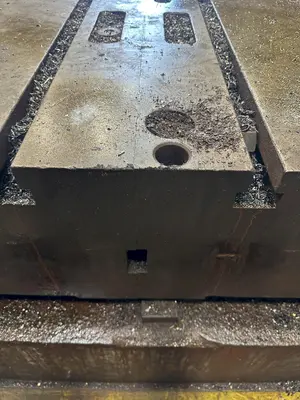 12' X 12' X 14" STEEL T-SLOTTED FLOOR PLATE: STOCK #23497