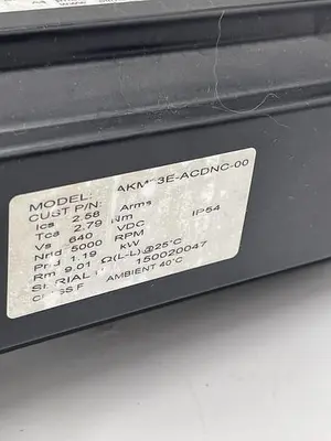 Used SERVO MOTOR SERVO MOTOR AKM 3E-ACDNC-00 Servo Motors | ND Industrial Surplus #1216185
