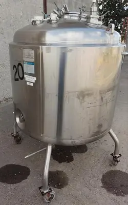 Tank, 264 Gallon (1,000 Liter), Mueller, Jacketed, Stainless, 35 PSI / Full Vacuum, #5991457
