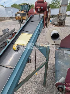 Unknown Manufacturer Used 12 inch x 12 foot Cleated Incline Conveyor