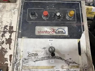 32" WIDE STANFORD MAN ROLAND MODEL 152 FW DOCTOR REWINDER 30" REWIND CAPACITY