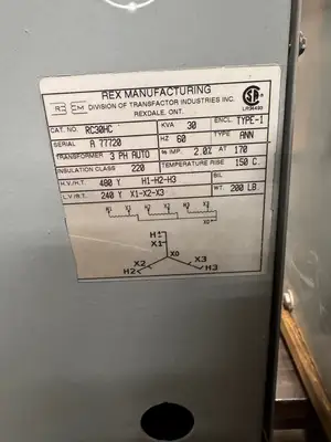 30 KVA - 480V to 240V 3 Phase Auto-Transformer
