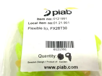 USED PIAB PIGRIP® FLEXIBLE LIP VACUUM BELLOWS CUP FX28T30