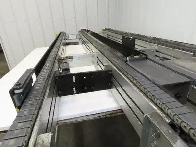 NKE CSB89A-PS-MD-222-1750-36-90W-3 Plastic Chain Conveyor 2-Row Double 220V 3PH