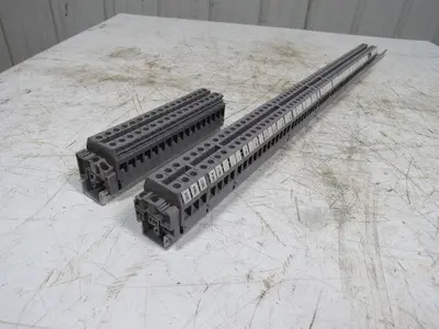 Entrelec 5120-M10/10 Gray Terminal Block Din Rail Strip 800V 55A Lot of 100