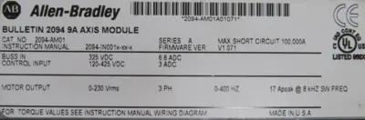 USED ALLEN BRADLEY 2094-AM01 KINTENIX 6000 SER. A 2094AM01 VER. V1.071