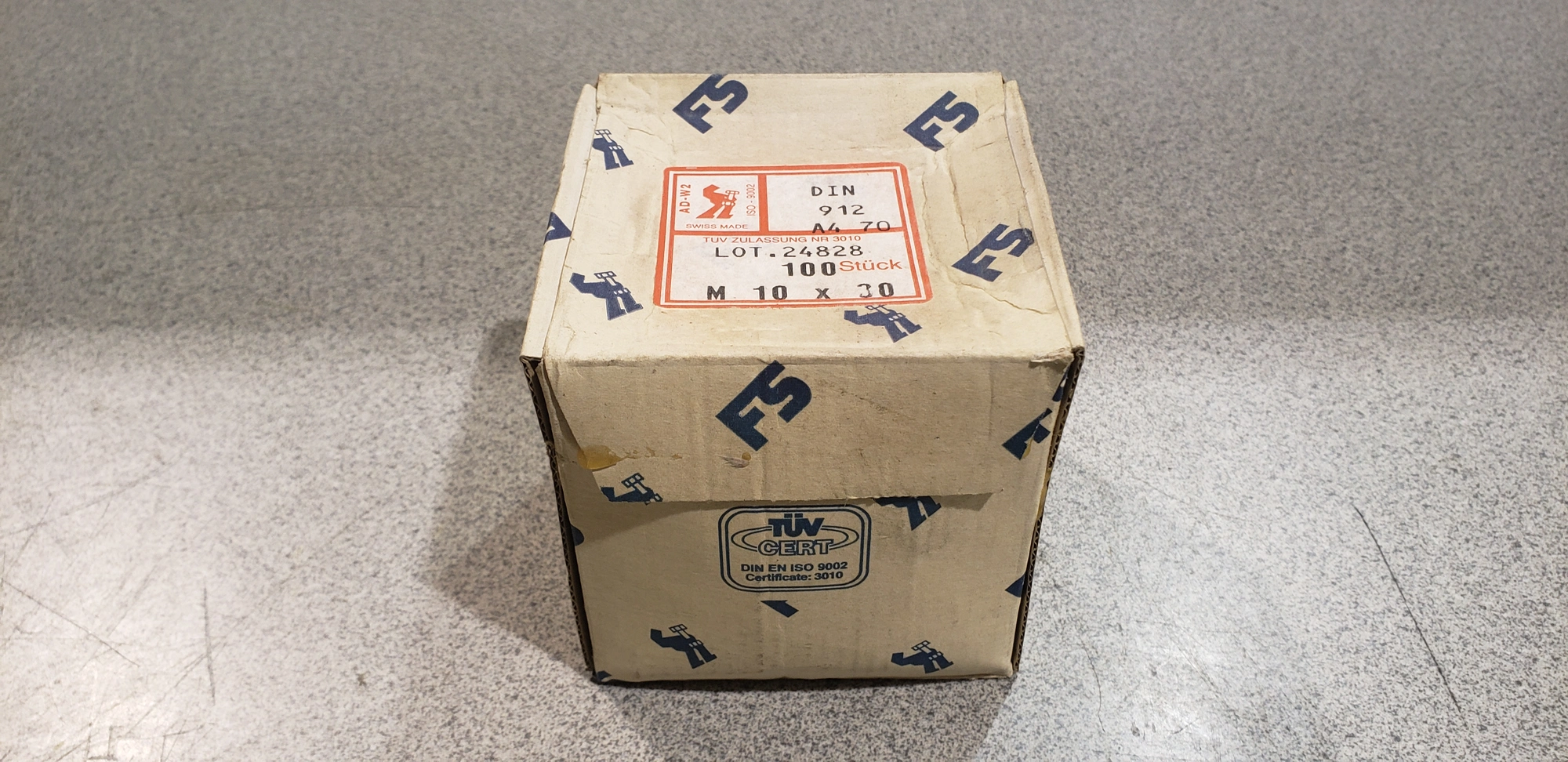 Eifi Box of 100 M10 x 30mm screws