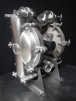 USED SANDPIPER AIR-POWERED DOUBLE DIAPHRAGM PUMP, MODEL SSA2-A