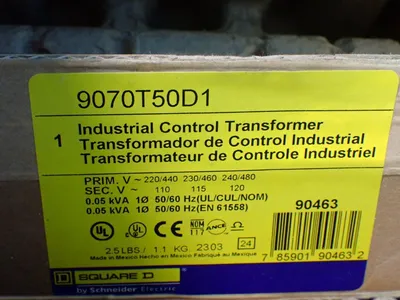 Used SQUARE D 9070T50D1 Transformers Ohio US | HGR 24 #1249370