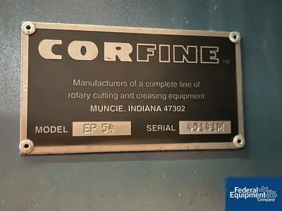 USED Corfine Corfine Pass Thru Die Cutter, Model Econopress