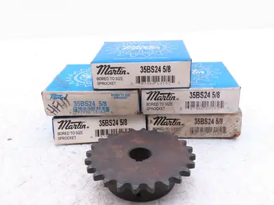 Martin 35BS24 5/8 #35 Roller Chain Sprocket 24-Tooth 5/8" Bore  Lot of 5