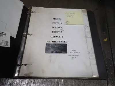 Used STANDARD INDUSTRIAL CORP CS37510 Power Squaring Shears (Inch) Ohio US | HGR 24 #878406