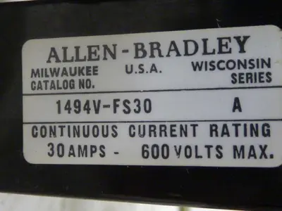 USED ALLEN BRADLEY 1494V-DS30 SER A