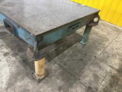 83" X 64" X 32" HEAVY DUTY STEEL LAYOUT TABLE W/ FORKLIFT SLOTS: STOCK #23560