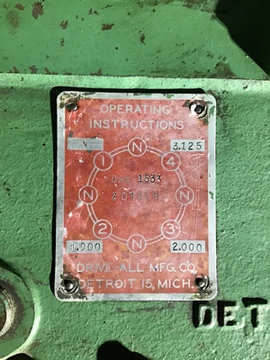 Drive-All Model DAS 1533 Transmission