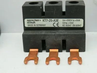 Sprecher Schuh KT7-25-A3E  Busbar Terminal Block for KT7-25S/25H  Lot of 3
